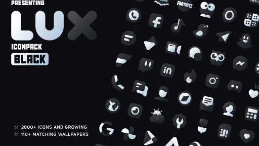 Black Icon Pack : LuX screenshot
