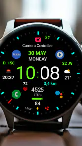 Black practical MOD Watch face screenshot