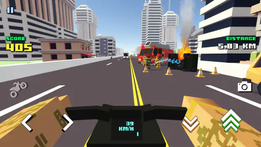 Blocky Moto Racing - motos screenshot