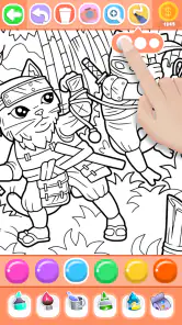 Boys Ninja Coloring & Memory screenshot