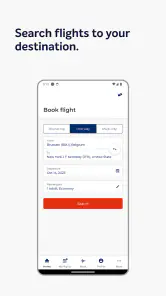 Brussels Airlines screenshot