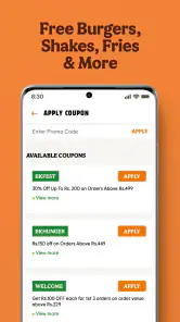 Burger King India screenshot