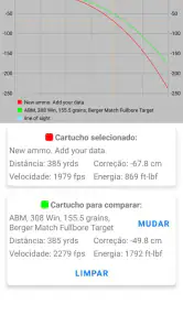 Calculadora balística 2026 screenshot