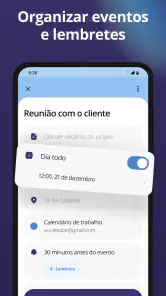 Calendário Agenda planner screenshot