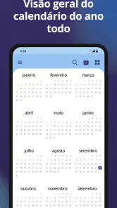 Calendário Agenda planner screenshot