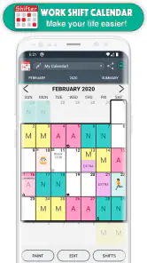Calendário de turnos screenshot