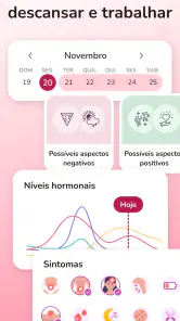 Calendário do período screenshot