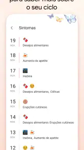Calendário Menstrual Periodo screenshot