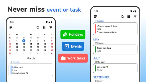 Calendário Simples: Agenda screenshot