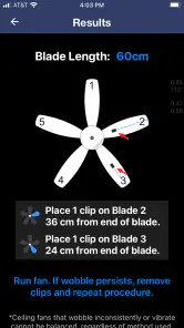 Ceiling Fan Balancer screenshot