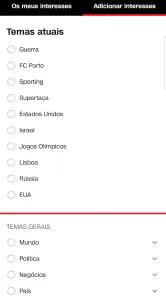 CNN Portugal screenshot