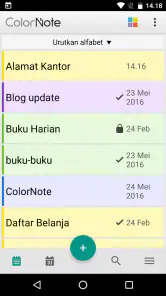 ColorNote Bloco de Notas Lista screenshot