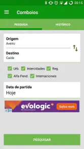 Comboios screenshot