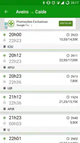 Comboios screenshot