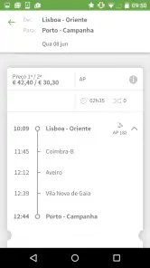 Comboios de Portugal screenshot