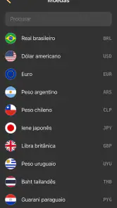 Conversor de Moeda - medidas screenshot