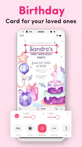 Convites, Criador de convites screenshot