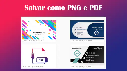 Criador de Cartão de Visita screenshot