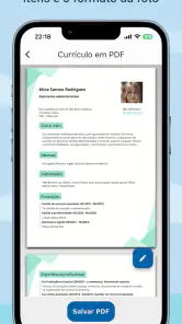 Criador de Currículo Vitae PDF screenshot