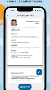 Criador de Currículo Vitae PDF screenshot
