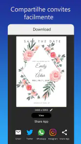 Criar convites personalizados screenshot