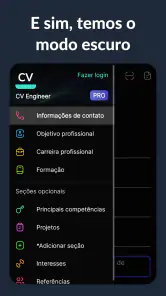 Currículo PDF - CV Engineer screenshot