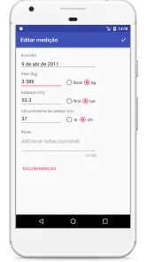 Curvas de Crescimento Criança screenshot