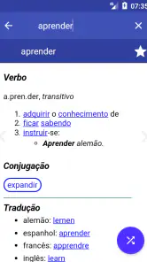 Dicionário de Português screenshot