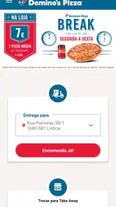 Domino’s Portugal screenshot