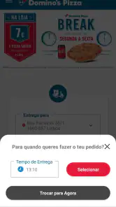 Domino’s Portugal screenshot