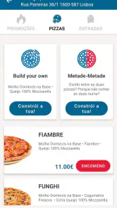 Domino’s Portugal screenshot