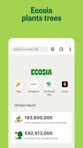 Ecosia: Browse to plant trees screenshot