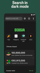 Ecosia: Browse to plant trees screenshot