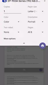 Epson Print Enabler screenshot