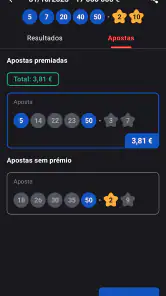 EuroResultados Milhões Dreams screenshot