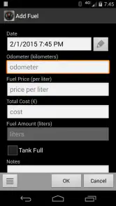 FillUp - Fuel Log screenshot