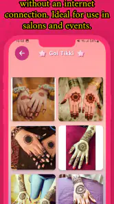 Gol Tikki Mehndi Design Simple screenshot