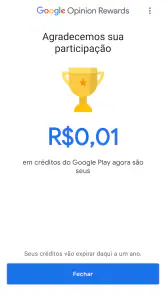 Google Opinion Rewards screenshot