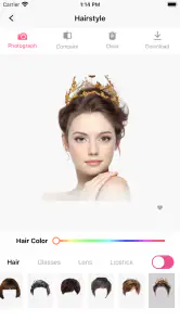 Hair Makeover-modiface・haircut screenshot