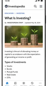 Investopedia stock simulator screenshot