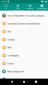 Leitor de código QR screenshot