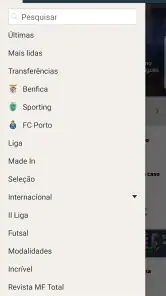 Maisfutebol screenshot