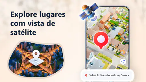 Mapas GPS: vista de satélite screenshot