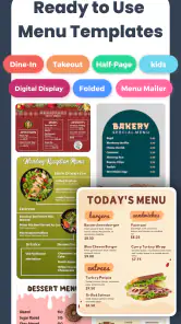 Menu Maker, Design Creator screenshot