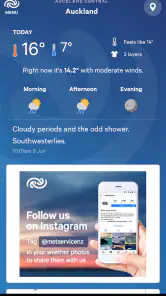 MetService NZ Weather screenshot