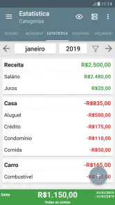 Meu orçamento screenshot