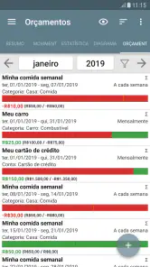 Meu orçamento screenshot