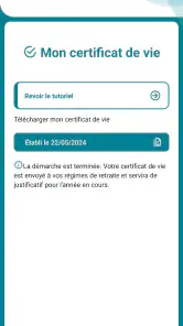 Mon certificat de vie screenshot
