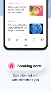 Navegador Opera Mini beta screenshot
