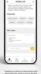 Newlux Recetas screenshot
